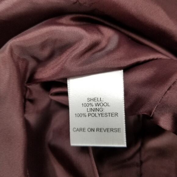 Talbots Petites Purple Green Yellow Plaid Vintage Wool Blazer Jacket Lined 14 P - Picture 6 of 6